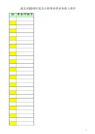 2013年湖北会计师事务排名