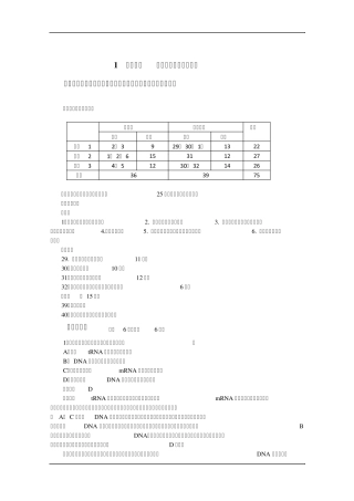 2013年湖北高考理综生物试题和答案新课标I卷解析版一