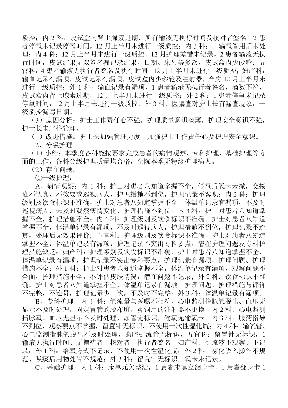 2013年第四季度护理质量分析_第2页