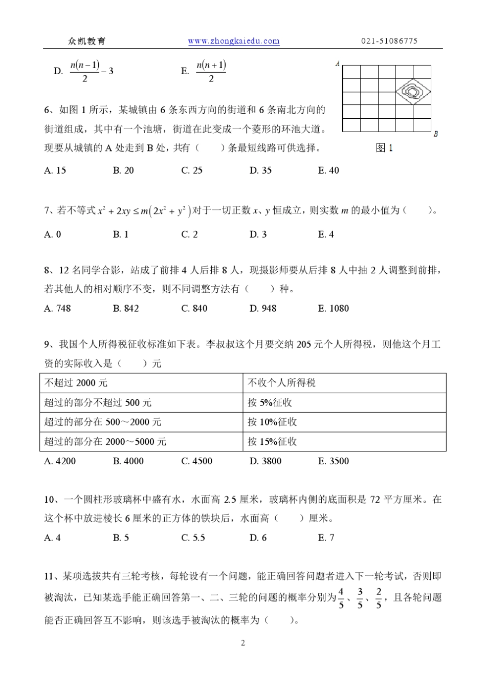 2013年管理类联考模考卷(综合B)_第3页