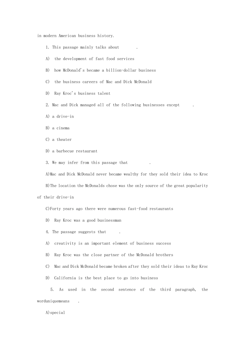 2013年考研英语阅读理解练习题十套_第2页