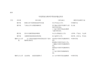 2013年自然科学奖