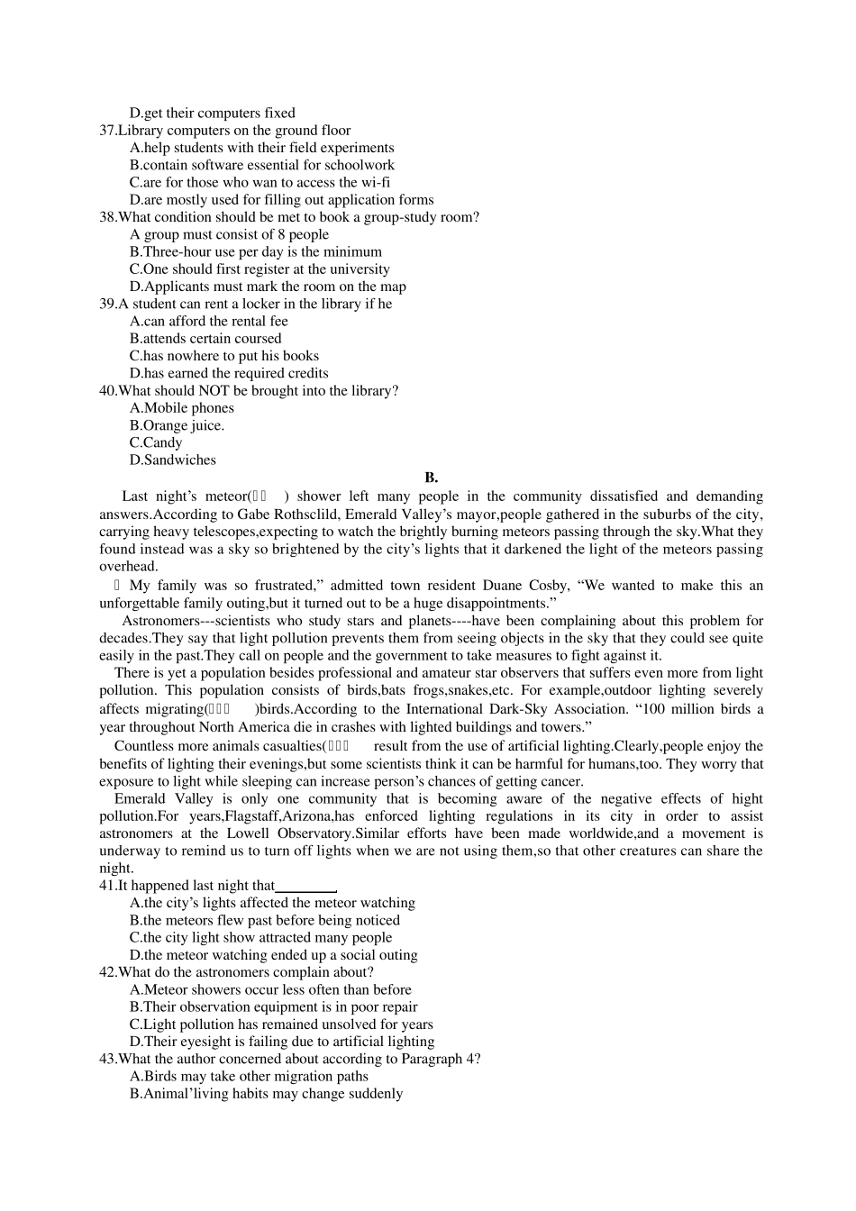 2013年高考天津卷英语试题与答案word版_第3页