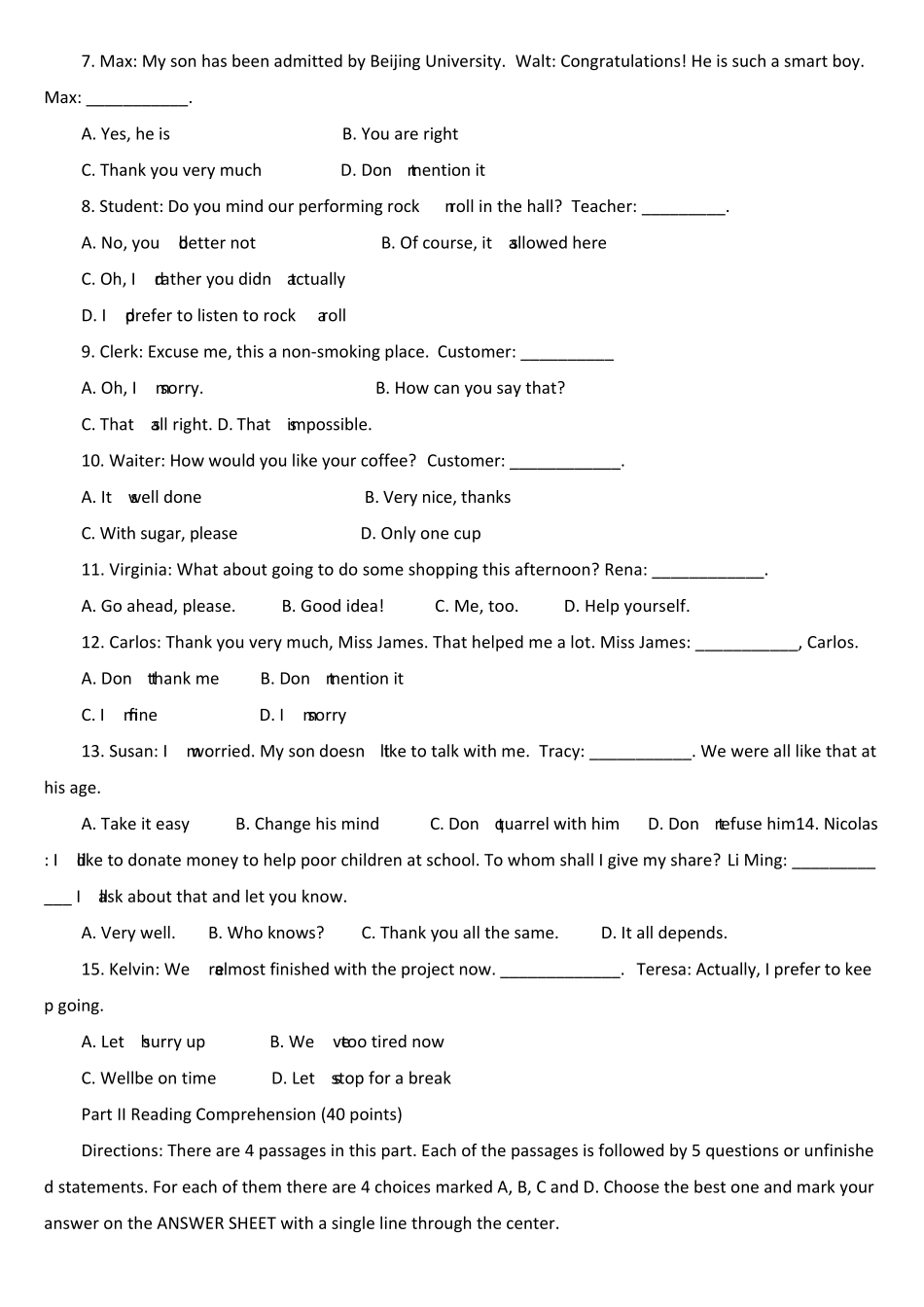 2013广东学位英语考试试题附答案_第2页