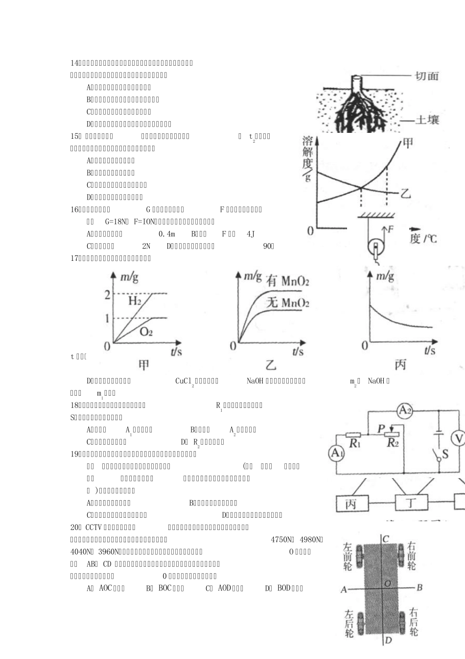 2013浙江宁波中考科学卷和答案_第3页