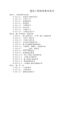 2013版监理规范表格