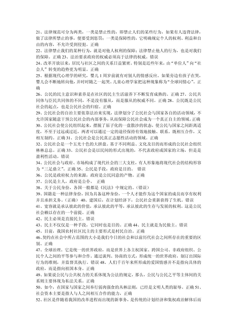 2013电大法学本科《公民文化》形成性考核网上作业答案汇集_第3页