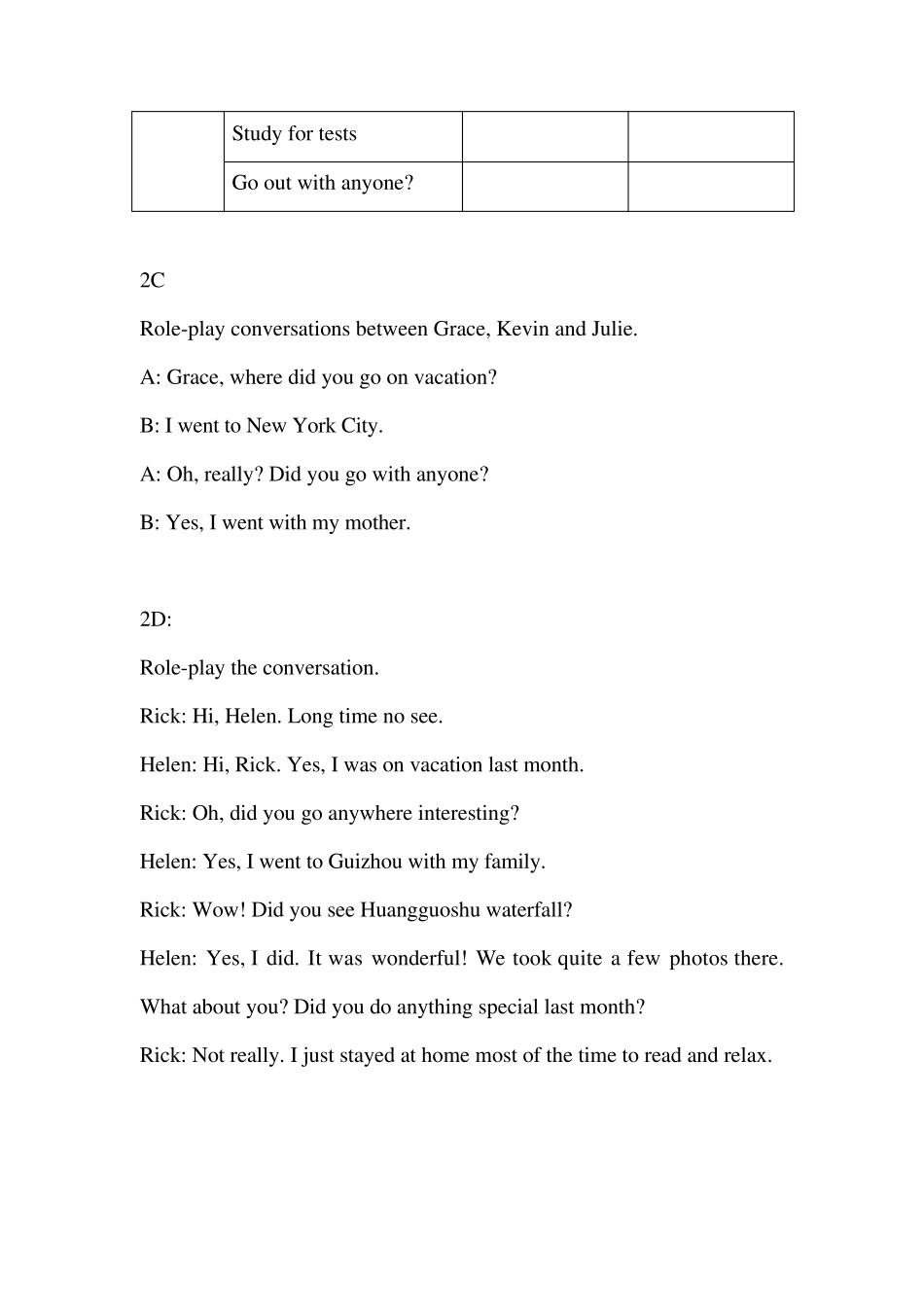 2013秋季人教八上英语unit1wheredidyougoonvacationword版课文_第3页