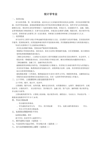 2013统计学专业本科培养方案修订稿