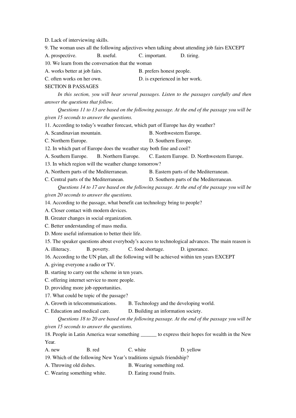 2013英语专业四级真题及答案详解(最新版本)_第2页