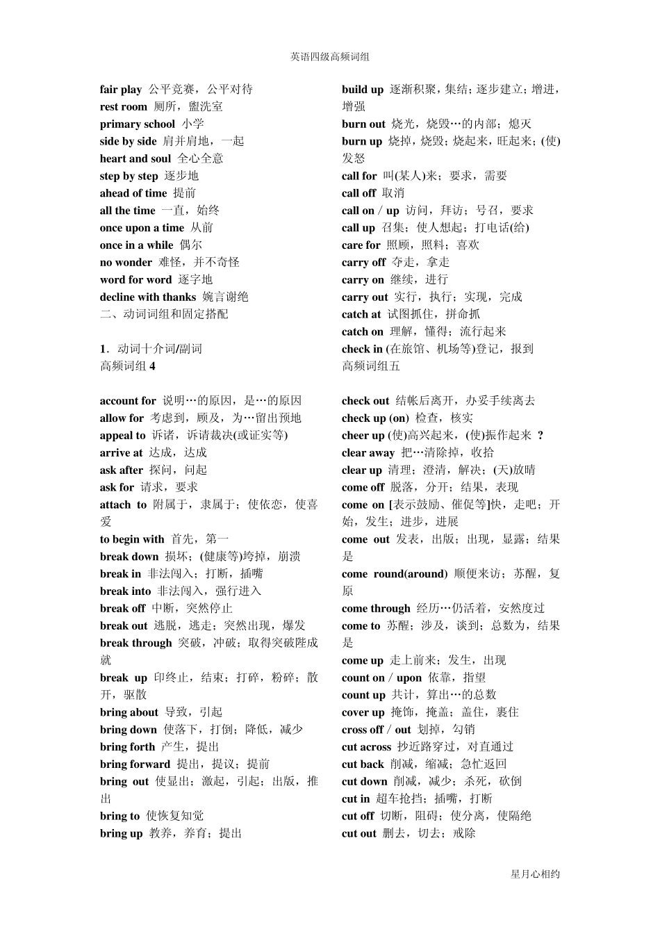 2013英语四级高频词组_第3页