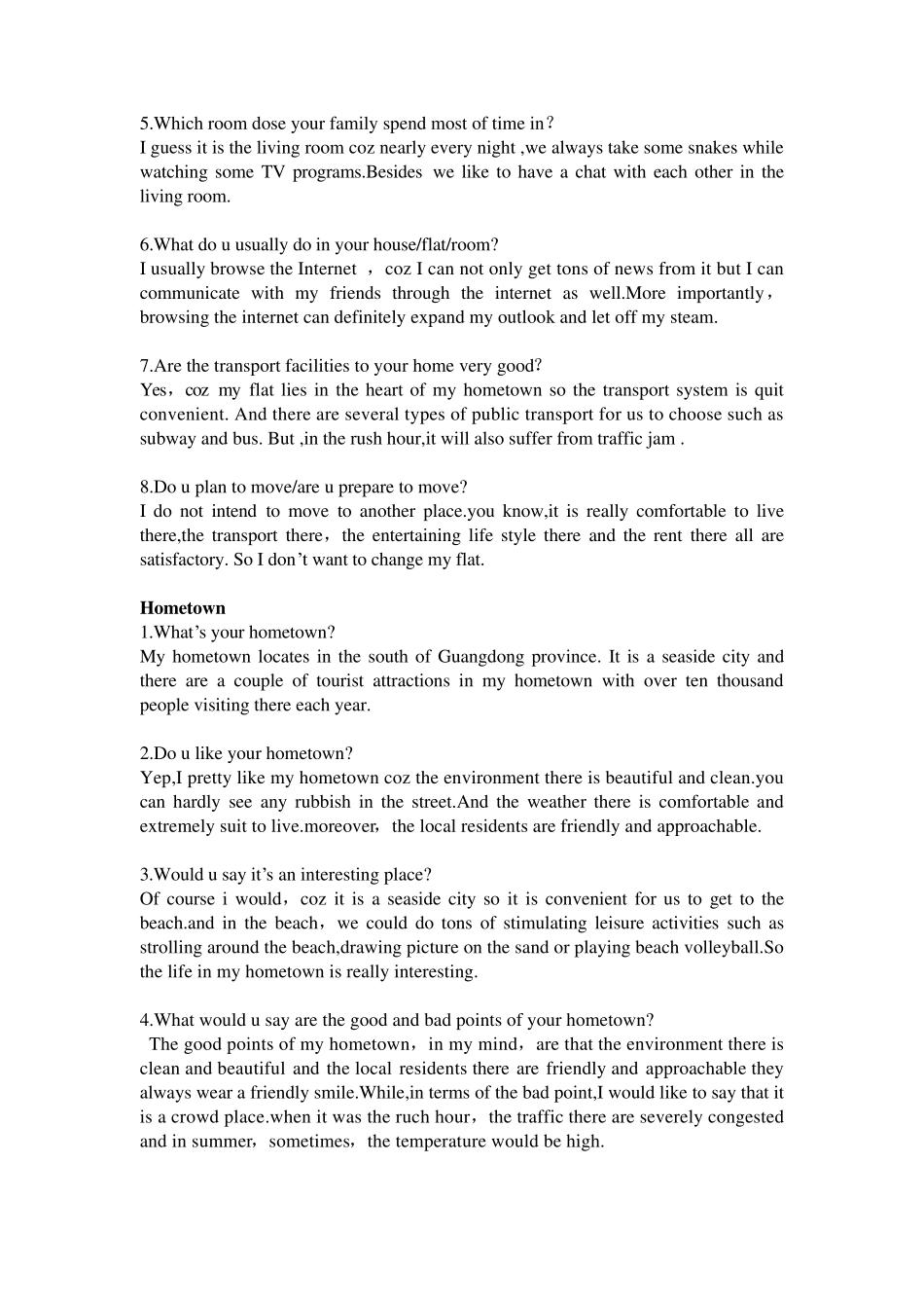 2013雅思哥口语预测题目与参考答案_第3页