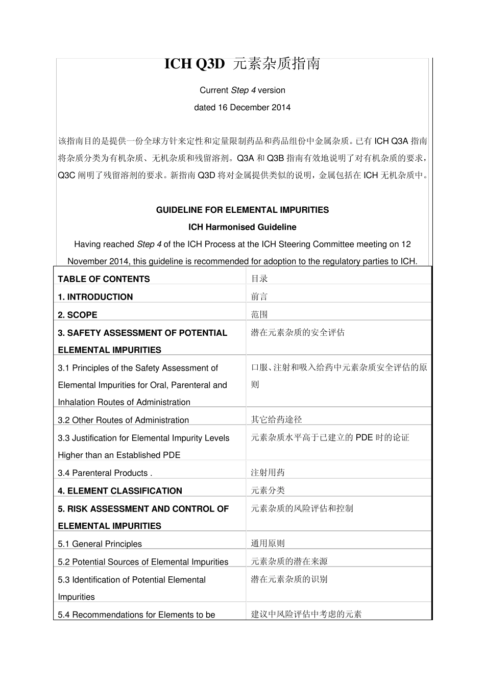 20141216ICHQ3D元素杂质指南_第1页