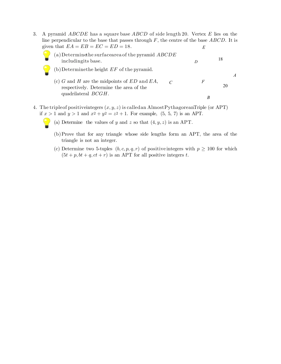 20142012加拿大滑铁卢大学11年级数学竞赛试题_第2页