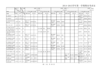 20142015广东白云学院期末考试安排