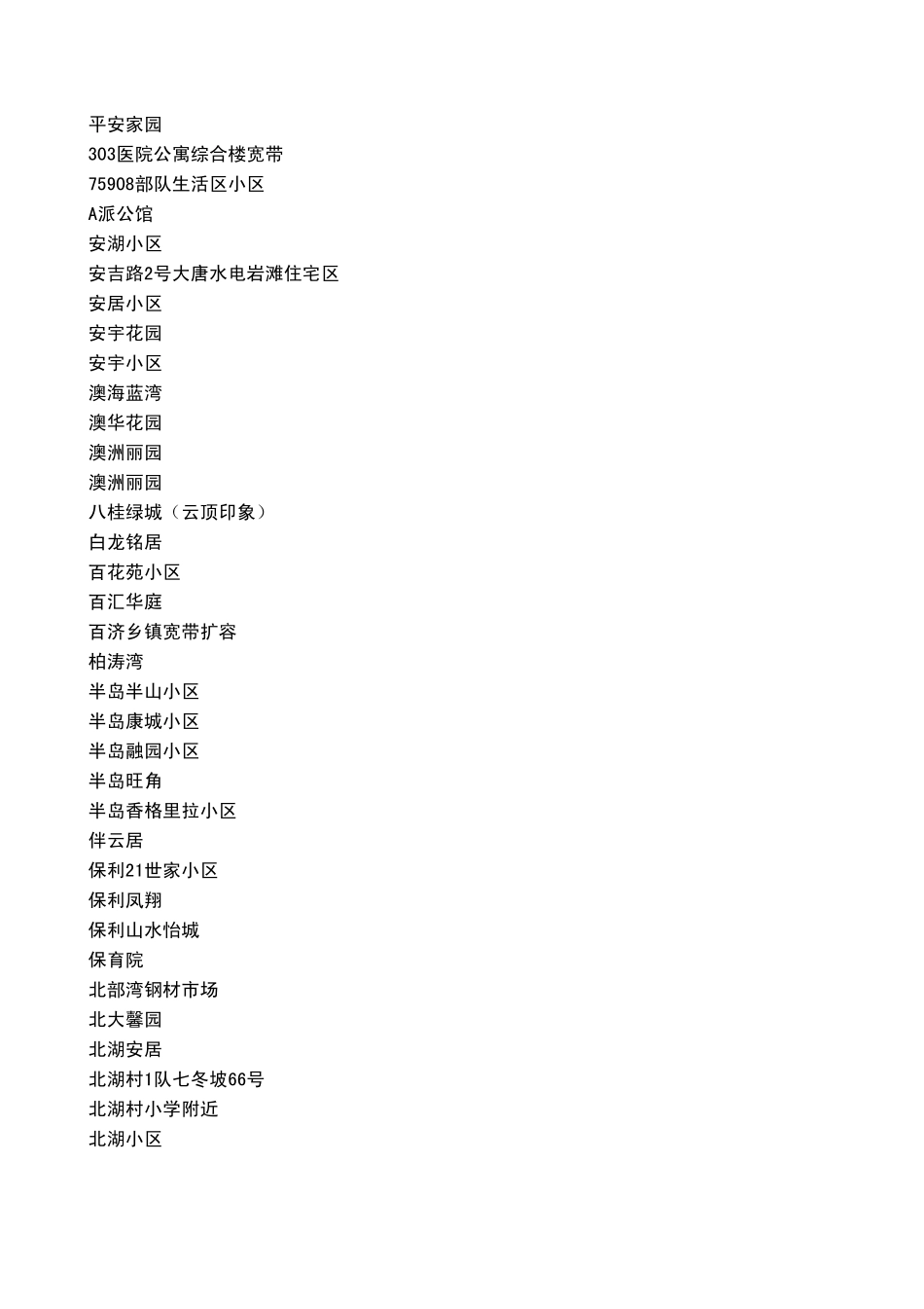 2014南宁移动光纤宽带覆盖区域_第1页