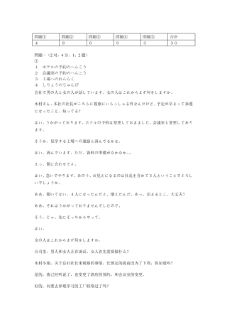 2014年12月日语二级听力原文及详细解释