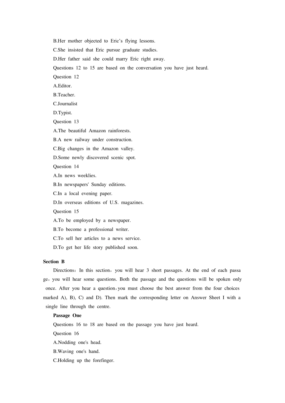 2014年12月英语四级真题及答案_第3页