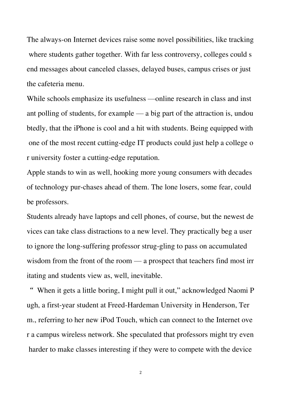 2014年6月六级真题及答案精心整理版_第2页