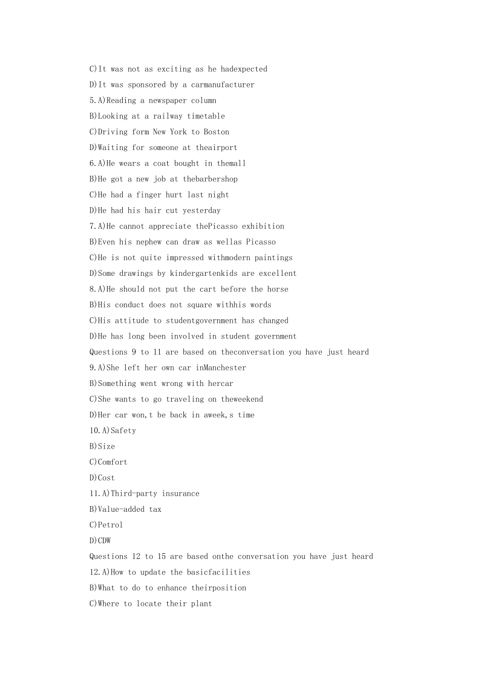 2014年6月大学英语六级真题及答案_第2页