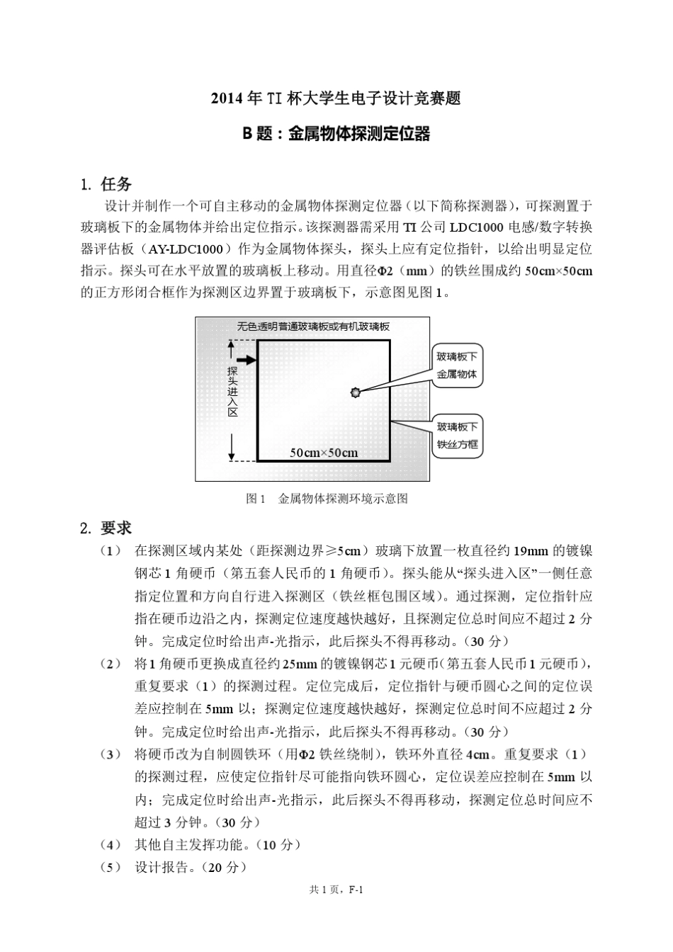 2014年TI杯大学生电子设计竞赛赛陕西赛题_第1页