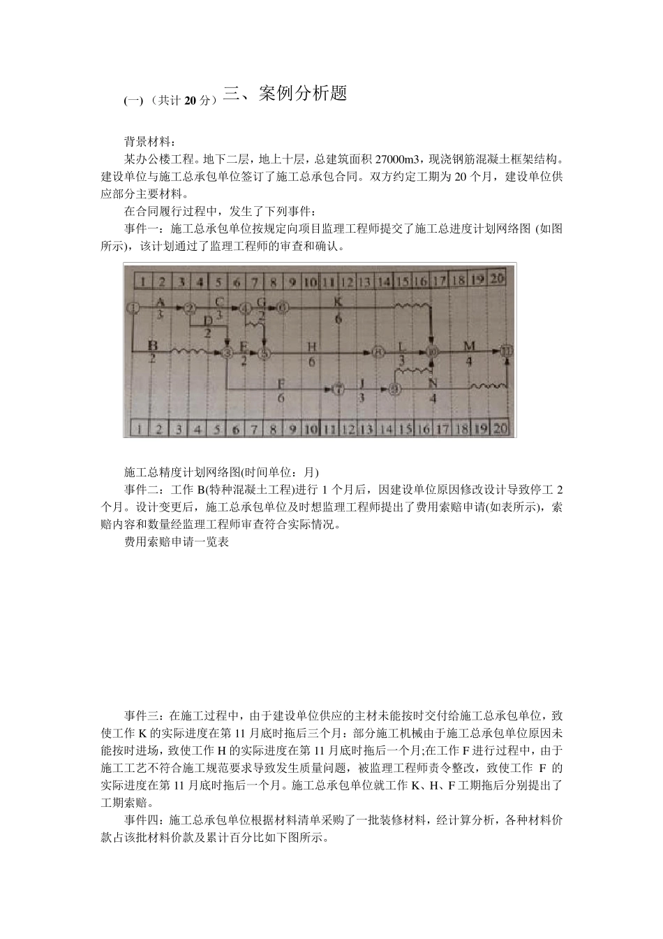 2014年一建建筑案例实务答案+评分标准(网络版))_第1页