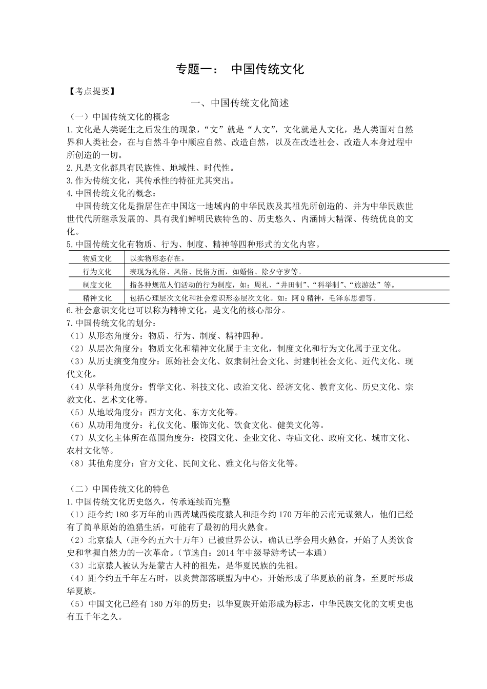 2014年中级导游考试《导游知识专题》章节考点知识归纳_第1页