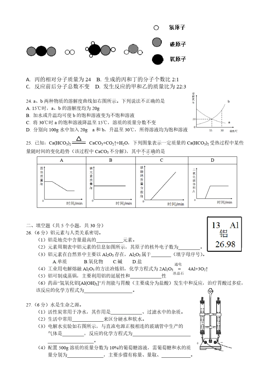 2014年中考化学试题及答案_第3页