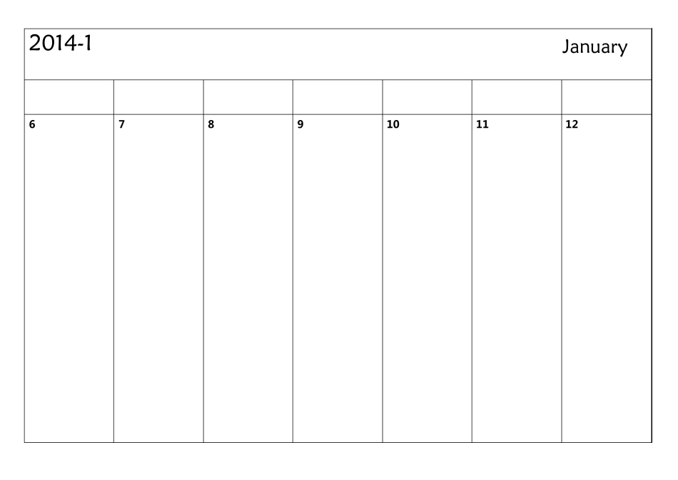 2014年日历(含农历)周日历适合每周记事每周一页WORD版A4纸横版打印版可记事、安排、计划_第2页