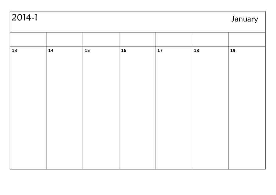 2014年日历(含农历)周日历适合每周记事每周一页WORD版A4纸横版打印版可记事、安排、计划_第3页