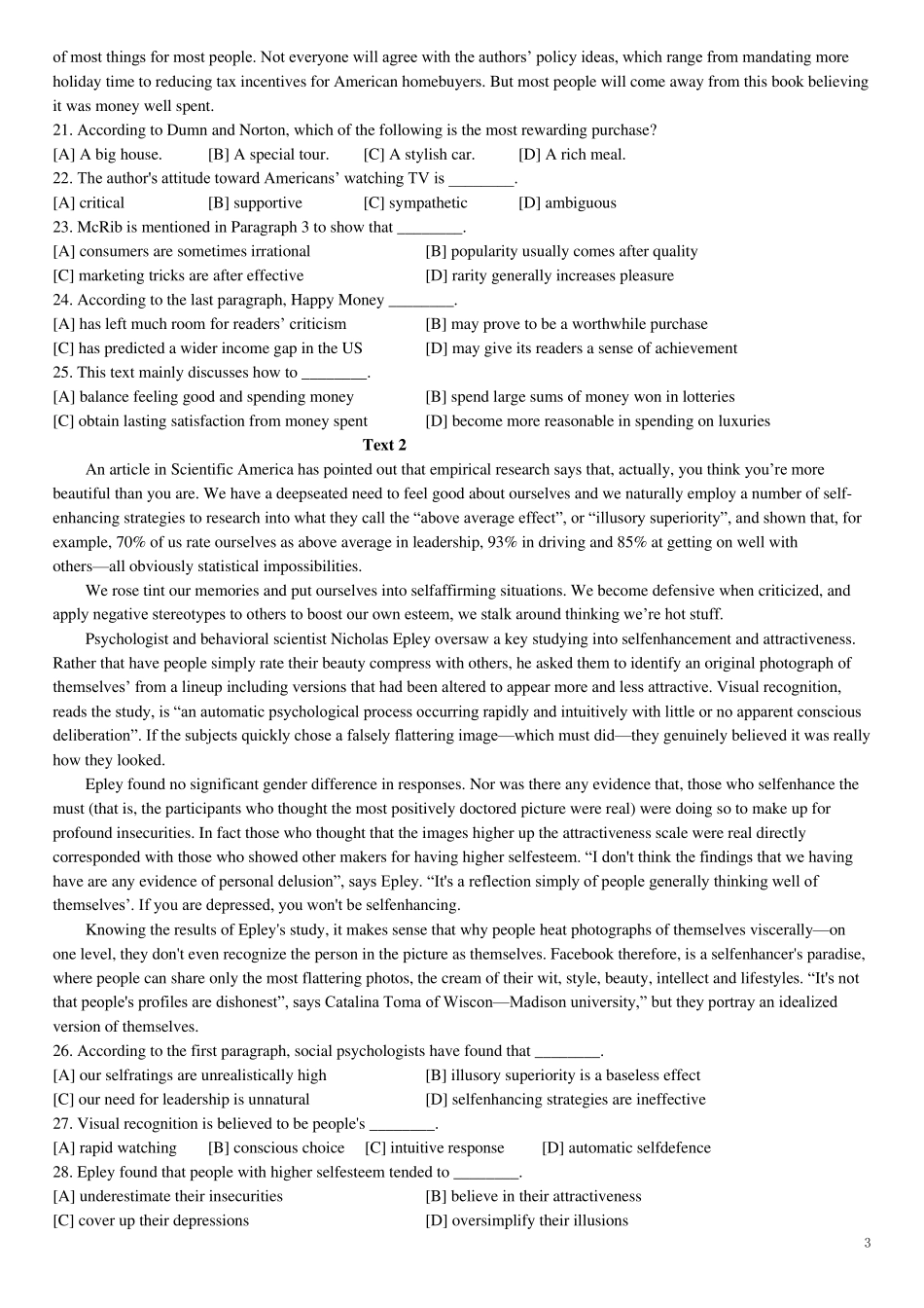 2014年考研英语二真题及解析_第3页