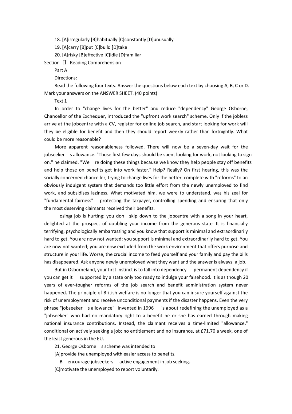 2014年考研英语阅读理解真题译文+题目翻译_第2页