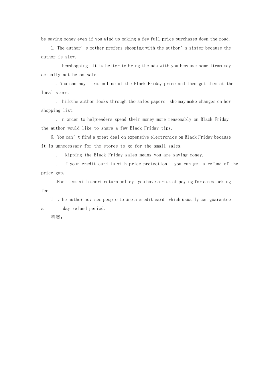 2014年英语六级阅读段落信息匹配题练习以及答案_第3页