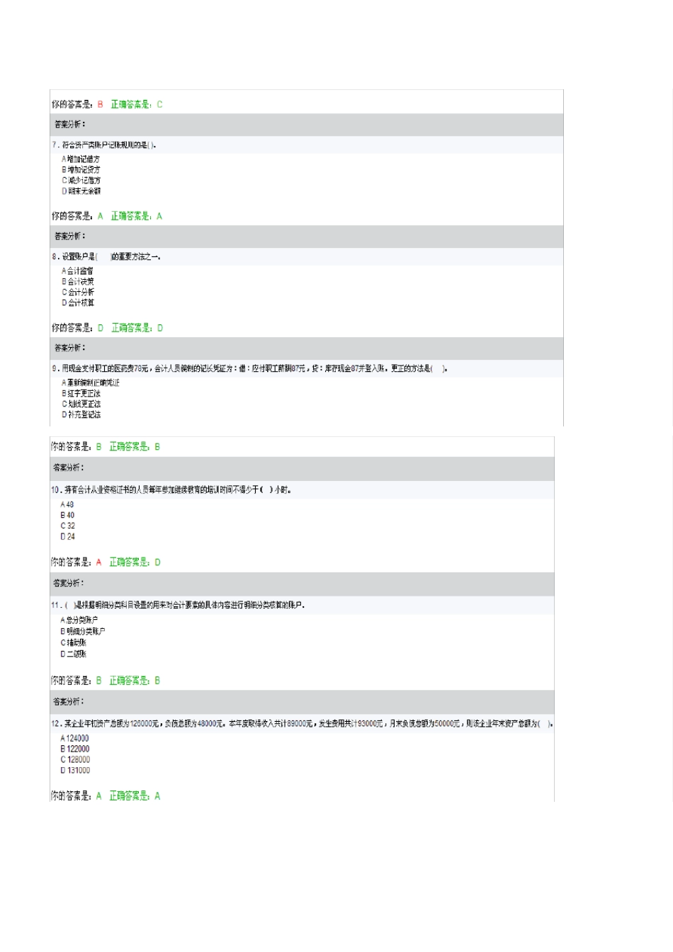 2014泉州会计继续教育考试及答案_第2页