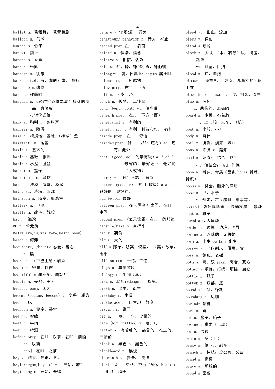 2014级高考词汇表3500词_第3页