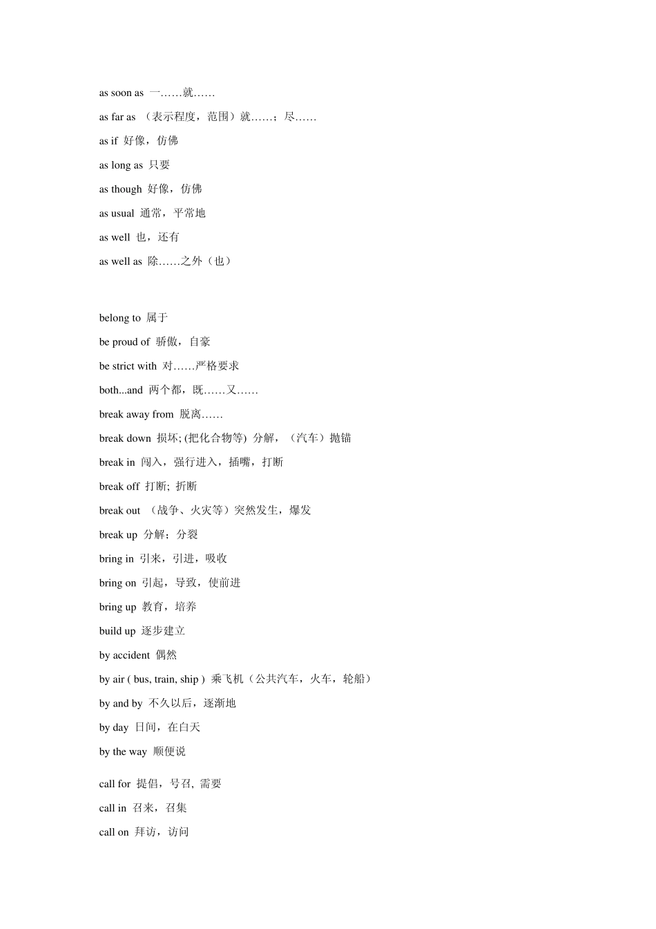 2014高考英语习惯用语和固定搭配全表_第2页