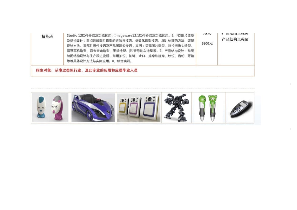 2015UG产品设计教学大纲_第2页