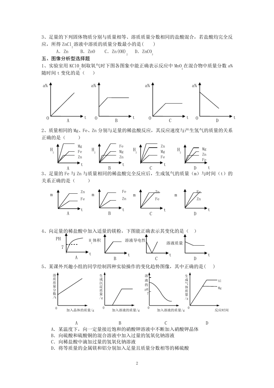 2015中考化学计算题专题复习_第2页