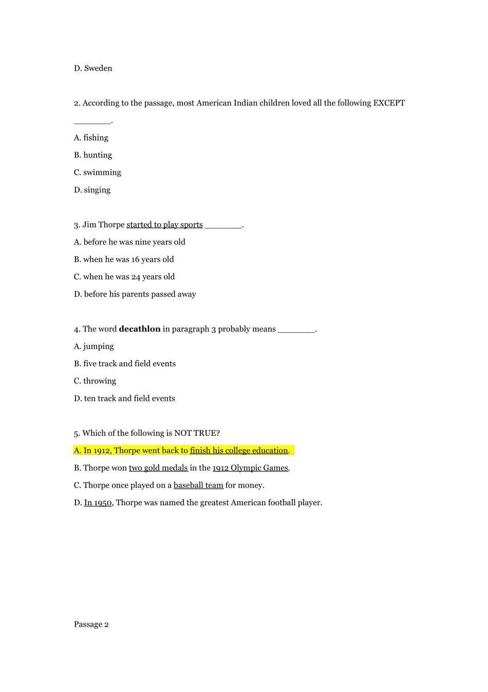 2015年11月北京成人本科学位英语统一考试真题及答案_第2页