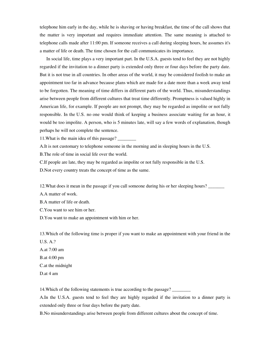 2015年4月大学英语b统考题库考试原题库7_第3页