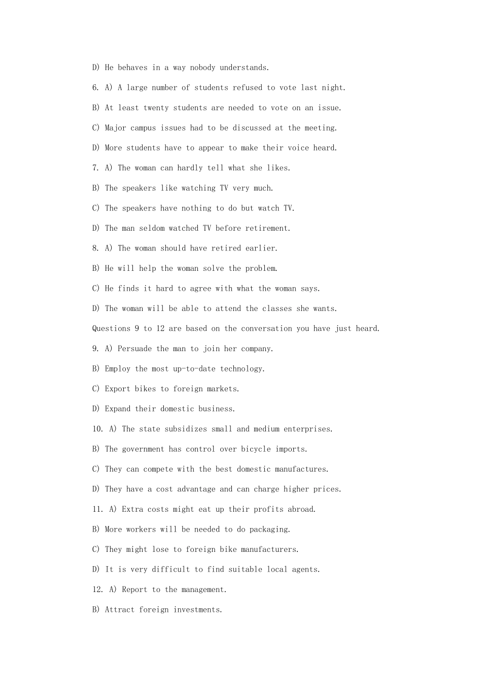 2015年6月六级真题三套全_第2页