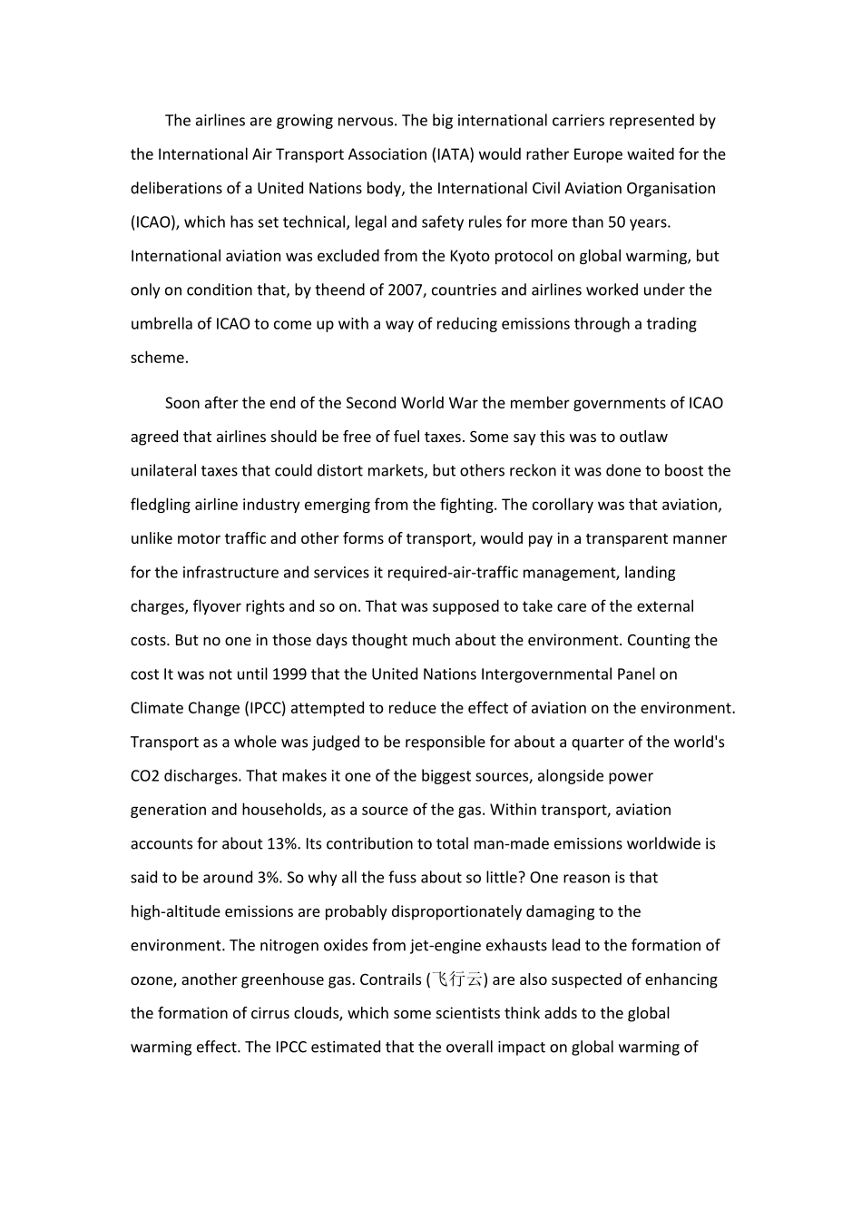 2015年6月大学英语四级考试及答案——模拟题二_第3页