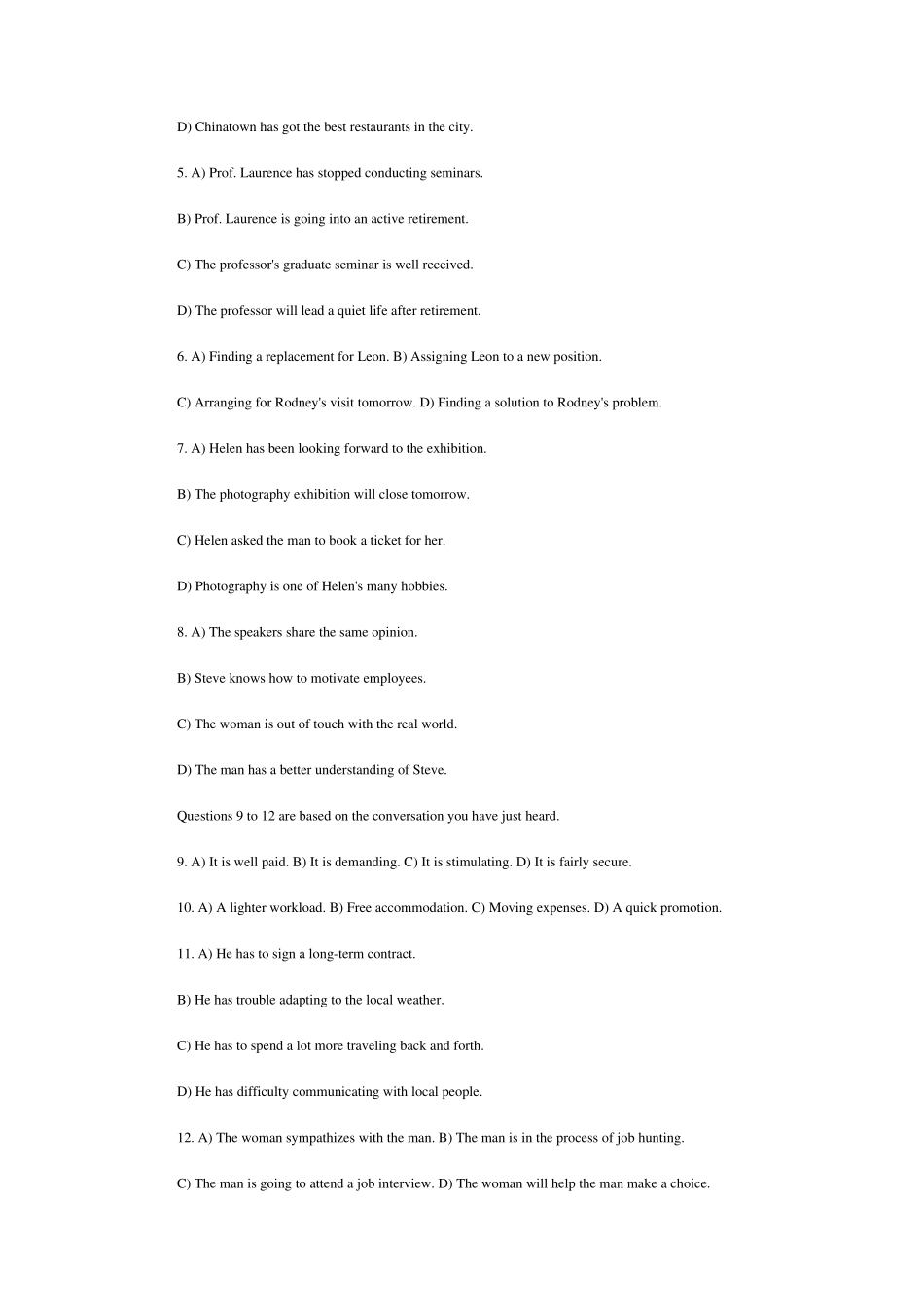 2015年6月英语六级真题(第一套)_第2页