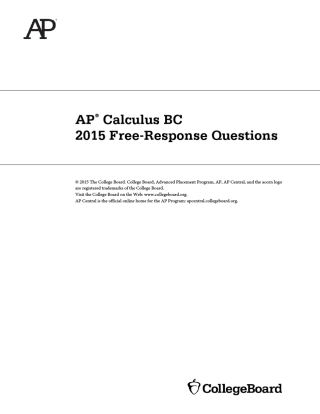 2015年AP微积分BCfreeresponsequestions