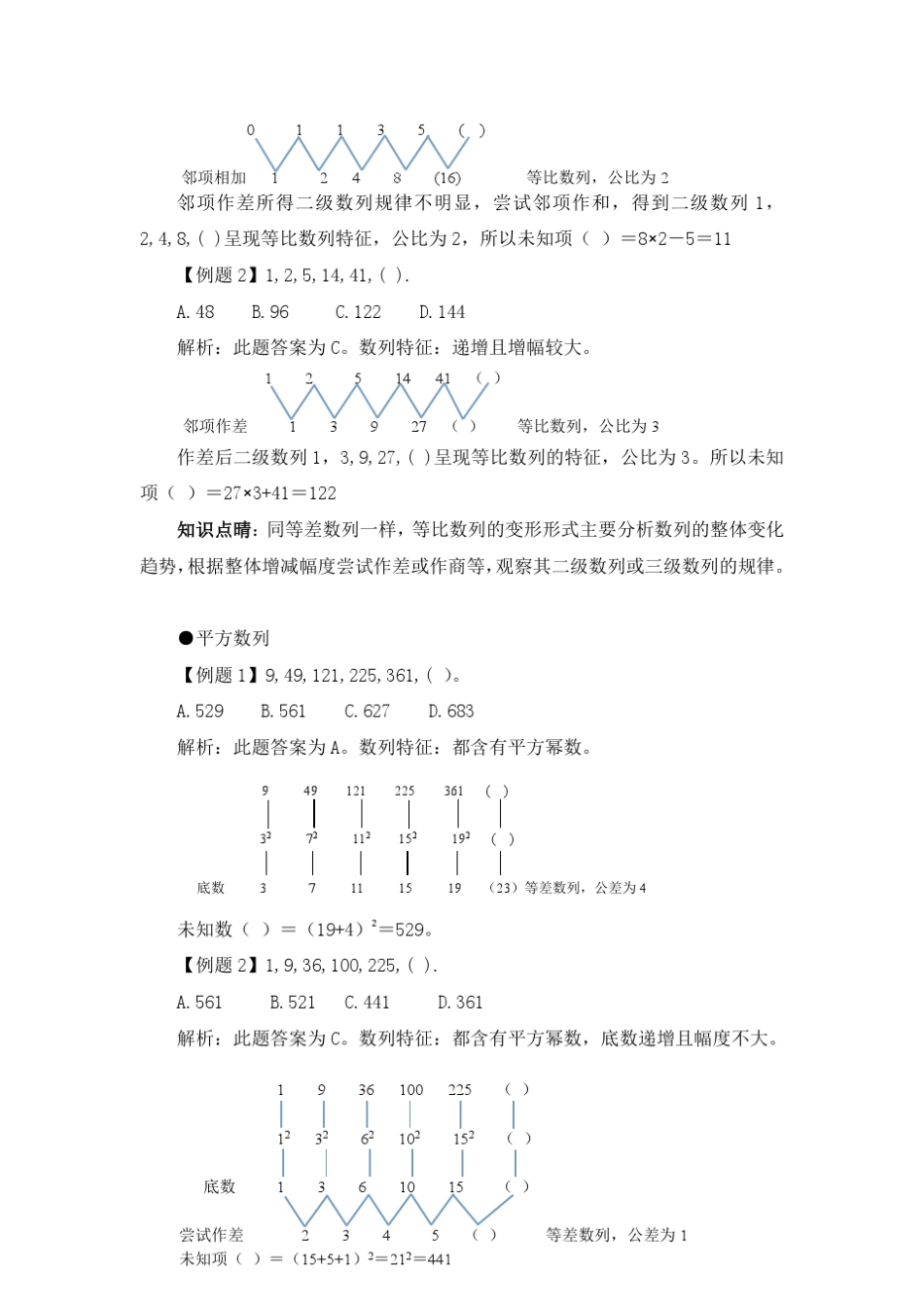 2015年士兵提干分析推理：数字推理考试题库_第3页