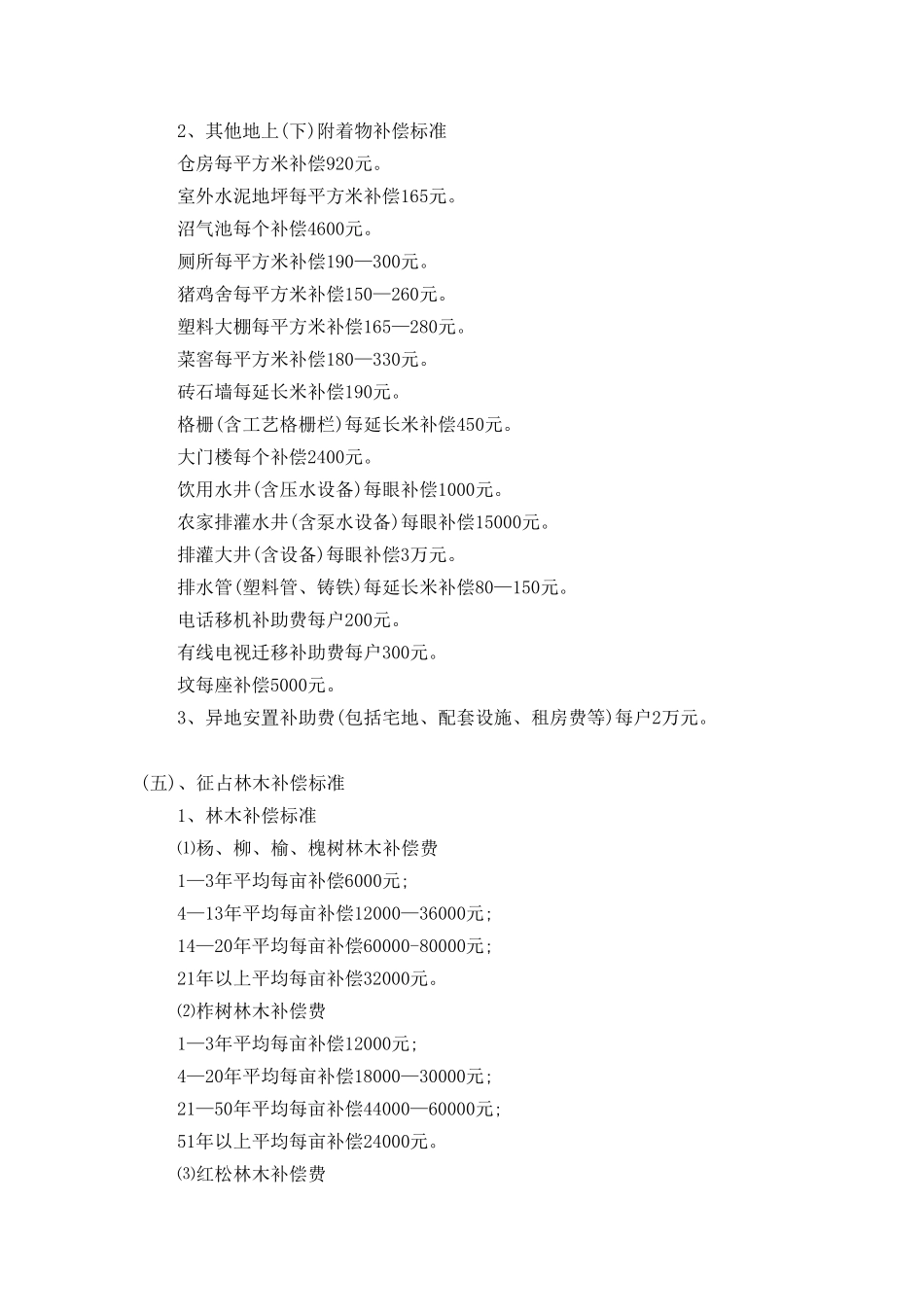 2015年征地补偿标准_第2页