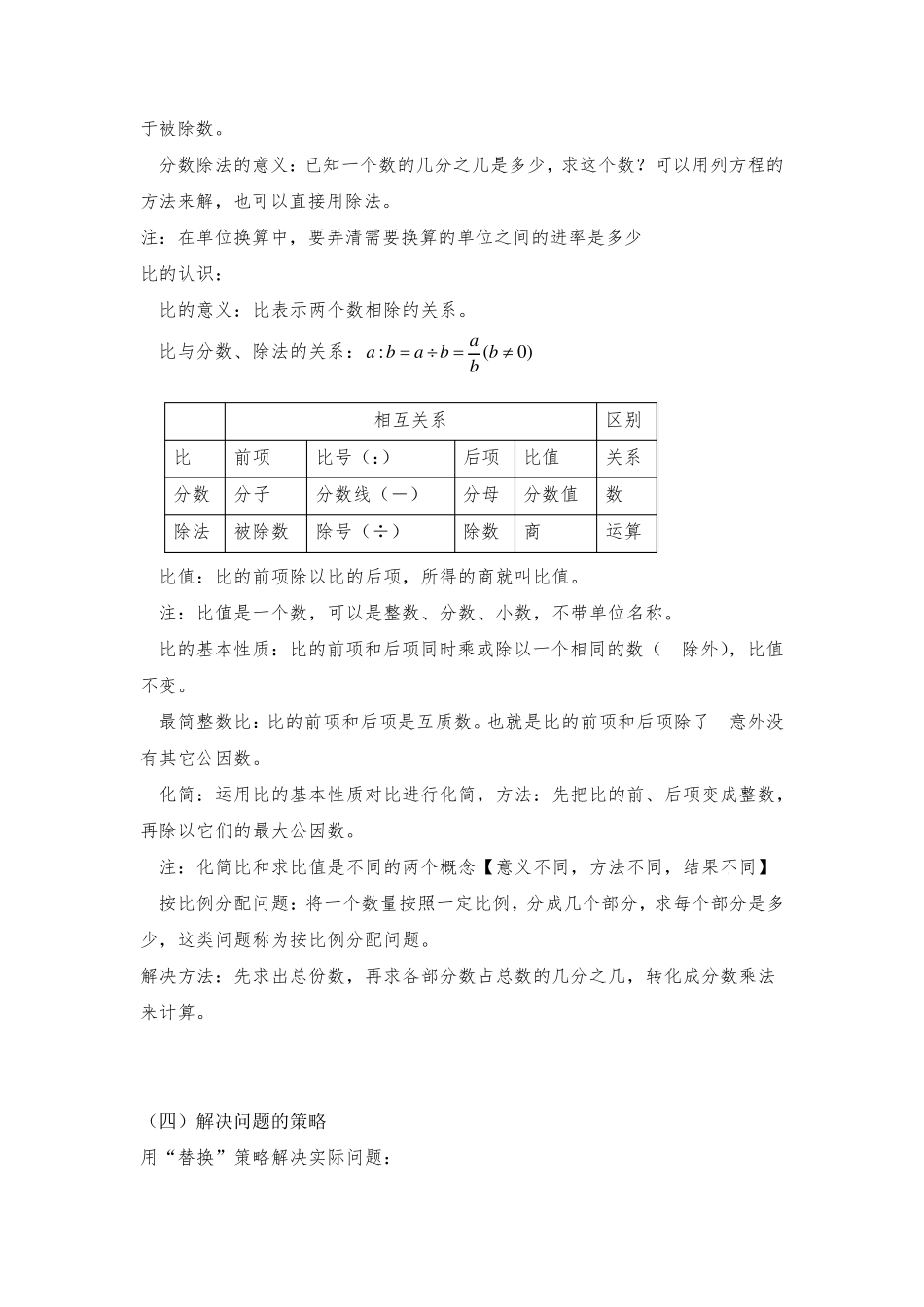 2015年新苏教版六年级数学上册知识点归纳总结_第3页