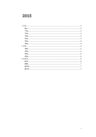 2015年最新钢轨规格介绍