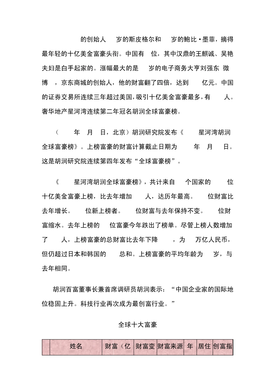 2015年胡润全球富豪榜_第3页
