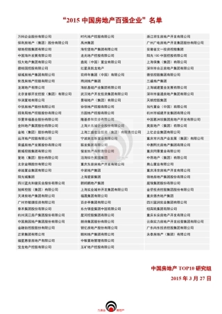 2015房地产百强企业_成本管理(施工控价)中海保利绿城恒大龙湖华润万科万达_九舍会